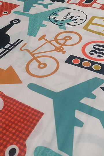 Kinderdekostoff TRANSPORT, VERKEHR