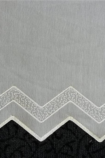Moderne bestickte Gardine G weiss