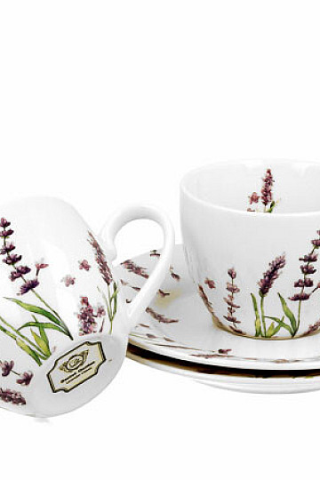Espressotassen-Set aus Porzellan 2-tlg. Lavendel E šapo