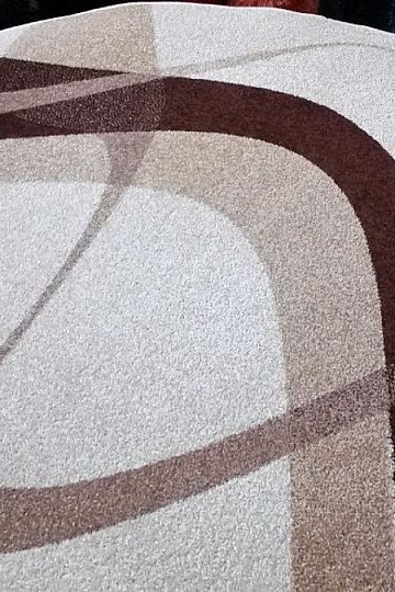 Rundteppich BROWN cremig