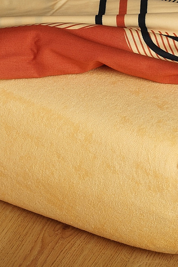 Frottee-Bettlaken Farbe Ocker