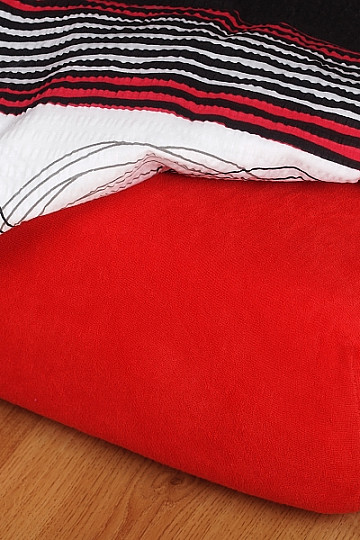 Frottierdecke rot