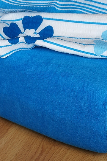 Frottee-Bettlaken Farbe blau royal