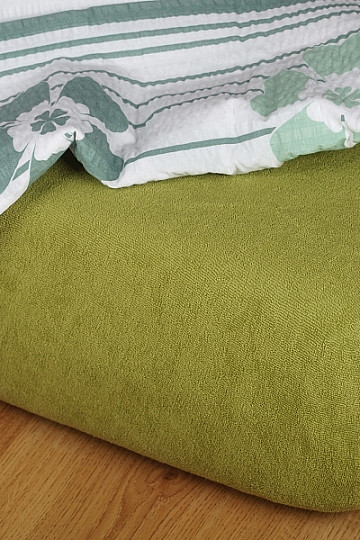 Frottee-Blatt olivfarben