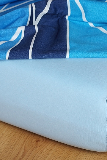 Jersey-Bettwäsche Farbe hellblau