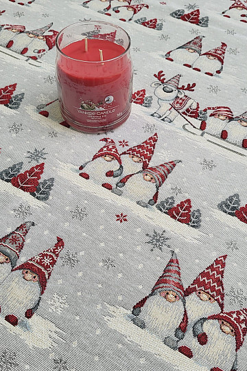 Gobelin-Tischdecke und Schal WEIHNACHTSELFEN 2