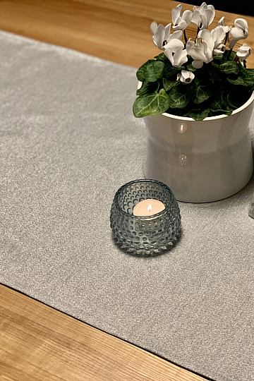 Weihnachtstischdecken und Schals FLASH SILVER grau