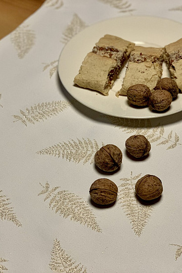 Weihnachtstischdecken und Schals LEAFS I GOLD