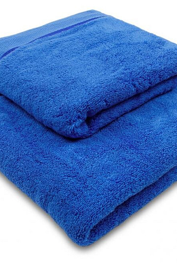 Handtuch und Badetuch MIKRO blau