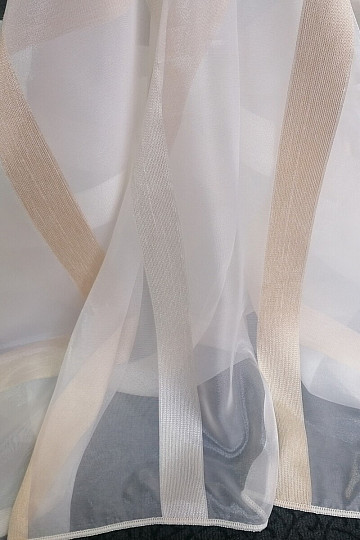 Voile-Vorhang STREIFEN GOLD