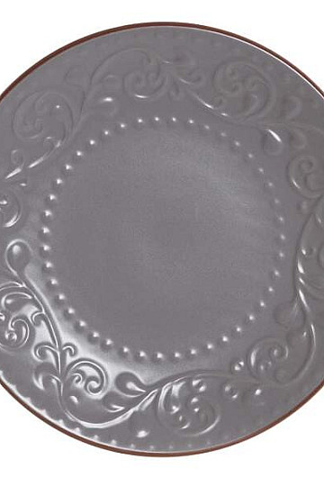 Dessertteller GREY RELIEF 21x2,5cm grau
