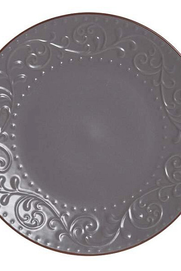 Flacher Teller GREY RELIEF 27,5x2cm grau