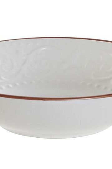 Teller tief WHITE RELIEF 20,5x5cm weiß