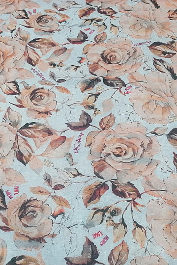 Weihnachtsdekostoff Harmony Blumen