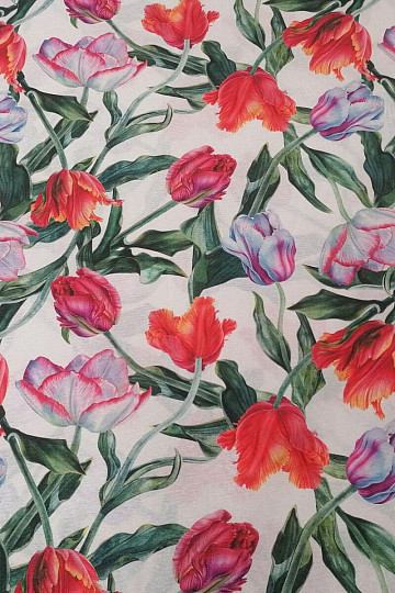 Dekostoff Zotteltulpen