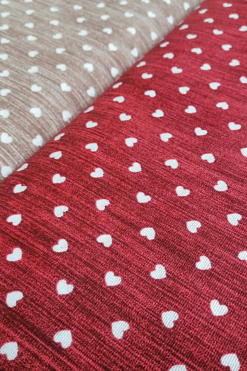 Dekostoff Naira Herz Bordeaux