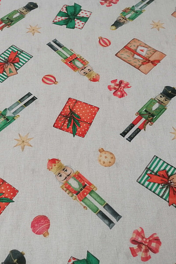 Weihnachtsdekostoff Nussknacker