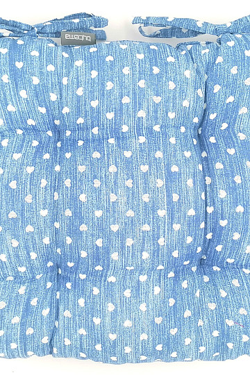Stuhlkissen HERZ BLAU