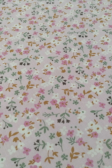 Baumwollstoff Zalia Blumen rosa