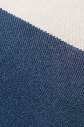 Baumwollstoff Cord dünn - blau