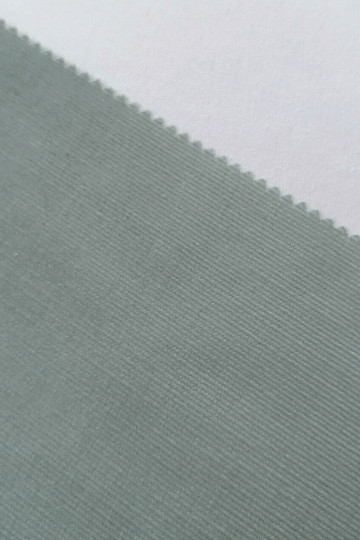 Baumwollstoff Cord dünn - grün/grau