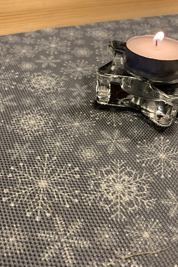 Weihnachtlicher Tischgedeck GREY FLAKES II