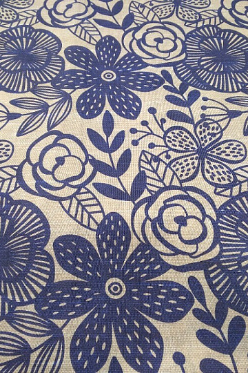 Dekorationsstoff PIPO BLAUE BLUME