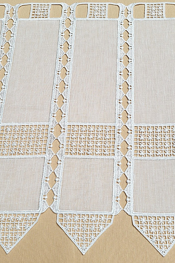 Luxuriöser bestickter Vorhang GERSTER auf Buntglas 11756/030/0010 creme