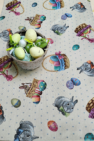 Gobelin-Tischdecke, Schal OSTERHASE