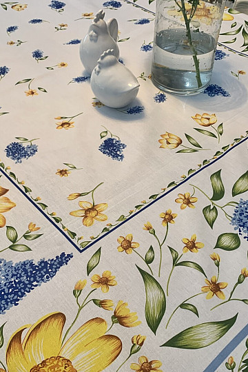 SPRING BLUMEN Tischdecke und Kreis