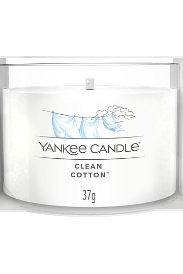 Kerze YANKEE CANDLE Duft CLEAN COTTON IN GLAS 37g