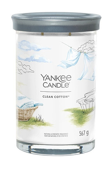 Duftkerze YANKEE CANDLE CLEAN COTTON TUMBER LARGE 2 DOCH