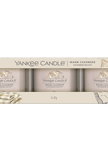 Kerze YANKEE CANDLE Duft WARM CASHMERE SET von 3 Stück