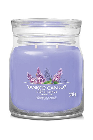 Kerze YANKEE CANDLE Duft LILAC BLOSSOMS GLASS MEDIUM 2 Dochte