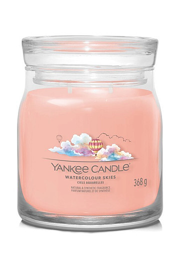 Kerze YANKEE CANDLE Duft WATERCOLOR SKIES GLASS MEDIUM 2 Dochte