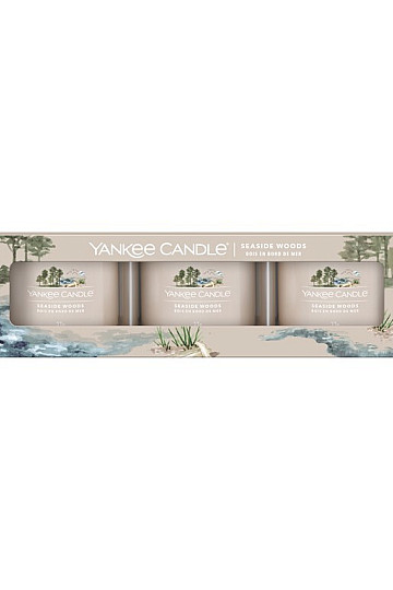 Kerze YANKEE CANDLE Duft SEASIDE WOODS SET von 3 Stück
