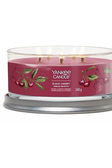 Kerze YANKEE CANDLE Duft BLACK CHERRY TUMBER MEDIUM 5 Dochte