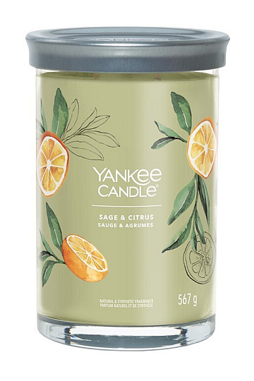 Kerze YANKEE CANDLE Duft SAGE und CITRUS TUMBER LARGE 2 Dochte