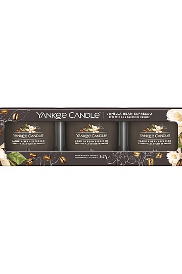 Kerze YANKEE CANDLE Duft VANILLA BEAN ESPRESSO SET von 3 Stück