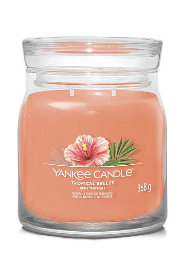 Kerze YANKEE CANDLE Duft TROPICAL BREEZE GLASS MEDIUM 2 Dochte
