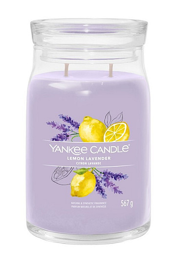 YANKEE CANDLE - ZITRONE LAVENDEL GLAS GROSS 2 Dochte