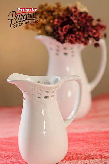Vase LACE JUG weiß