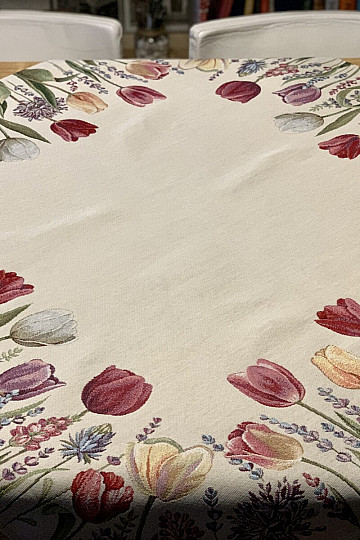 Gobelin-Tischdecke und Schal TULIP BORDURA