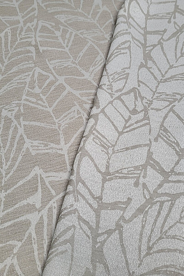 Dekostoff MALVIA Blätter beige
