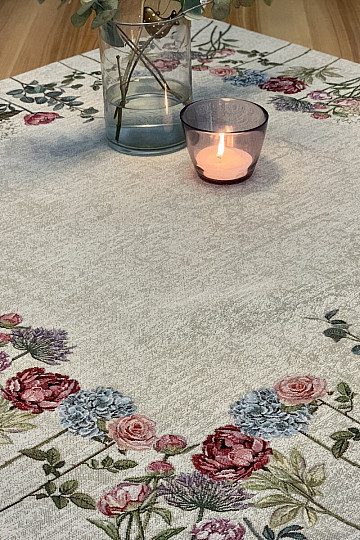 Gobelin-Tischdecke und Schal FLORES TIME