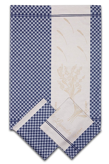 Handtücher LAVENDEL WÜRFEL BLAU 3 Stück