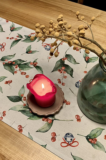 Weihnachtstischdecke und Schal CESMÍN VELKÁ