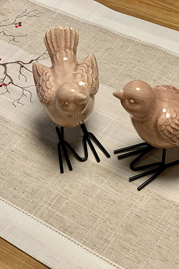 Bestickte Tischdecke und Schal TITEN