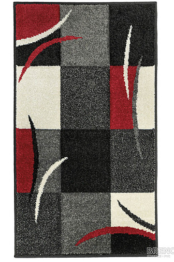 Stück Teppich PORTLAND schwarz und weiß