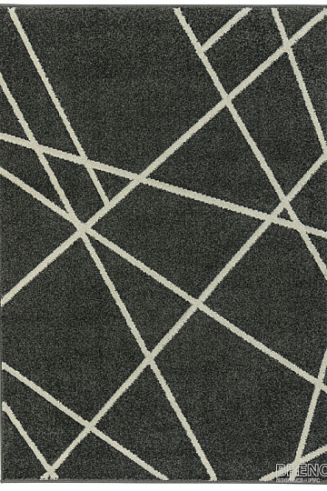 Stück Teppich PORTLAND schwarz-grau